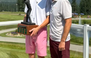 Jordan Clancy with Asst. Professional Trevor Edwards