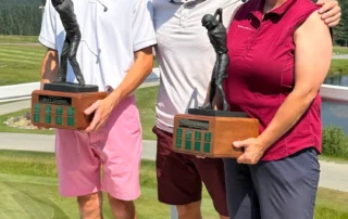 Kim Dumanowski and Jordan Clancy with Asst. Professional Trevor